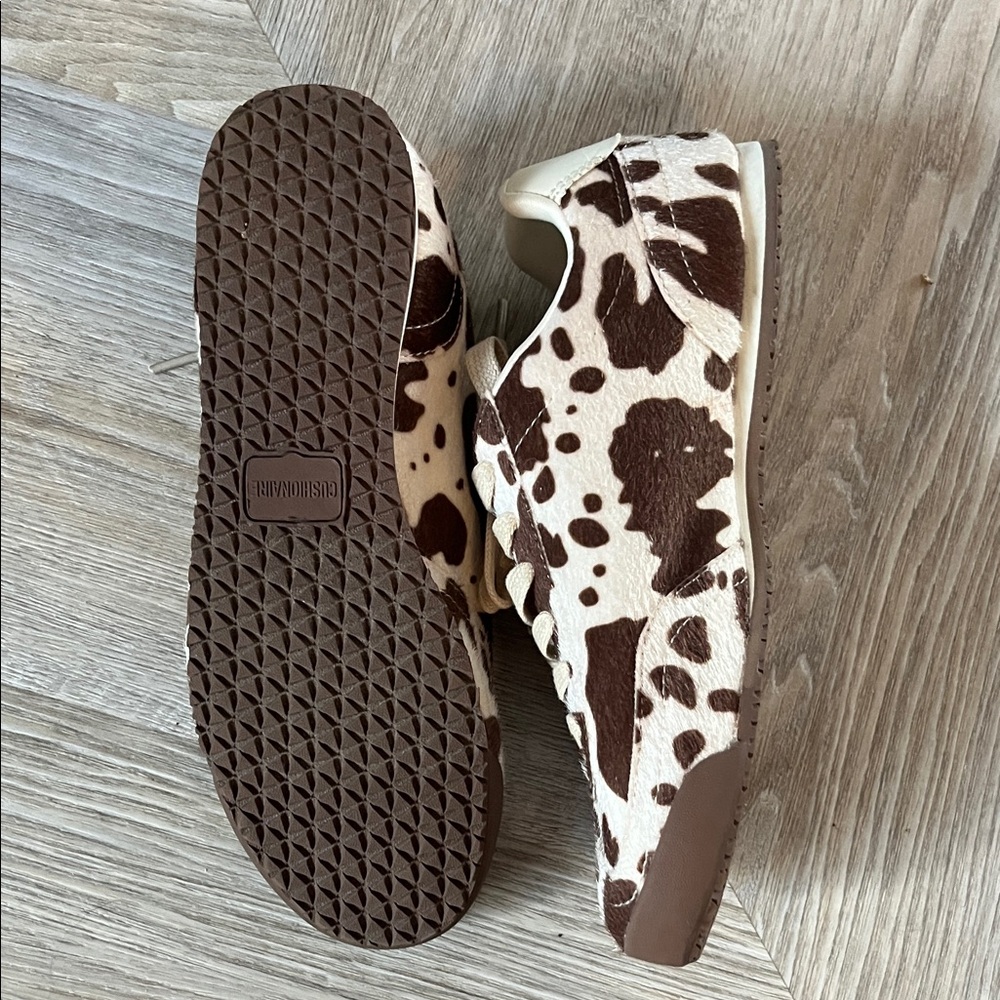 Cow Print Calf- Hair Sneakers - Picture 4 of 5